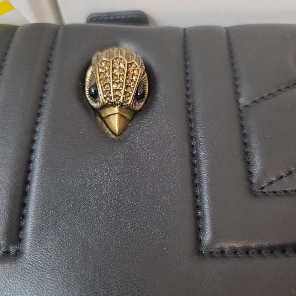 Kurt Geiger Kensington Union Jack Black Leather Tote Bag - Picture 8 of 9